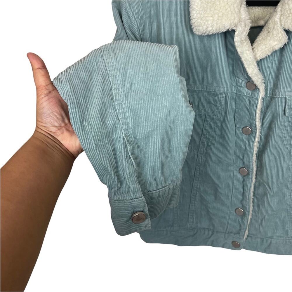 Asos Denim Corded Button Up Jacket With Fleece Co… - image 3